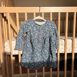 Charming Blue Floral Kids Dress